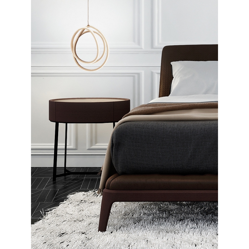 Ondaluce - LED Stmívatelný lustr na lanku GOLDEN LED/28W/230V pr. 31,5 cm zlatá
