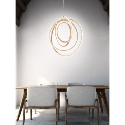 Ondaluce - LED Stmívatelný lustr na lanku GOLDEN LED/50W/230V pr. 50 cm zlatá