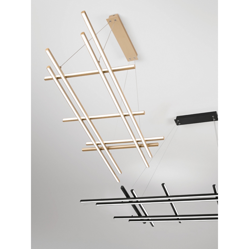 Ondaluce - LED Stmívatelný lustr na lanku MOVIDA LED/114W/230V černá