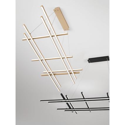 Ondaluce - LED Stmívatelný lustr na lanku MOVIDA LED/114W/230V zlatá