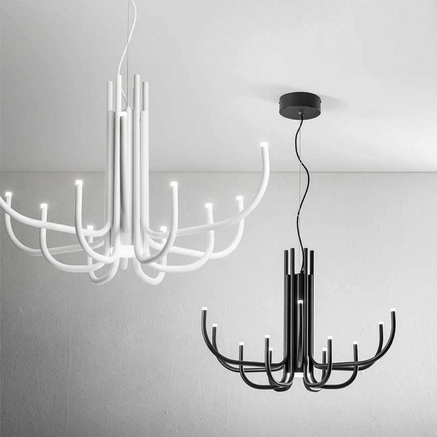 Ondaluce - LED Stmívatelný lustr na lanku NOUVEAU LED/35W/230V černá