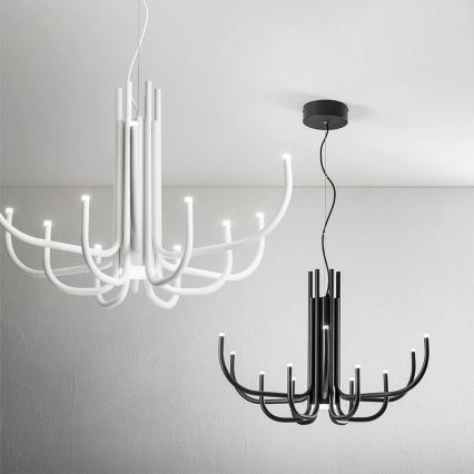 Ondaluce - LED Stmívatelný lustr na lanku NOUVEAU LED/35W/230V pr. 78 cm černá