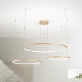 Ondaluce - LED Stmívatelný lustr na lanku SOEL LED/28W/230V + LED/38W + LED/47W pr. 100/80/60 cm zlatá