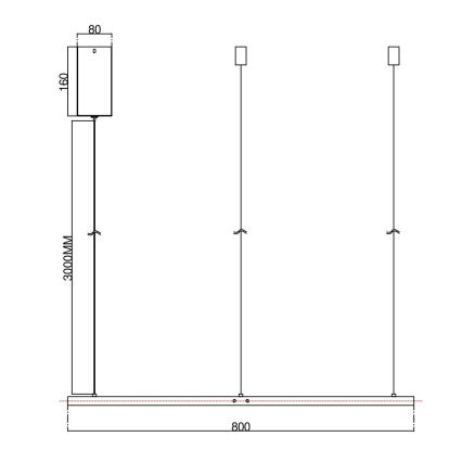 Ondaluce - LED Stmívatelný lustr na lanku SOEL LED/38W/230V 3000/4000K pr. 80 cm bílá