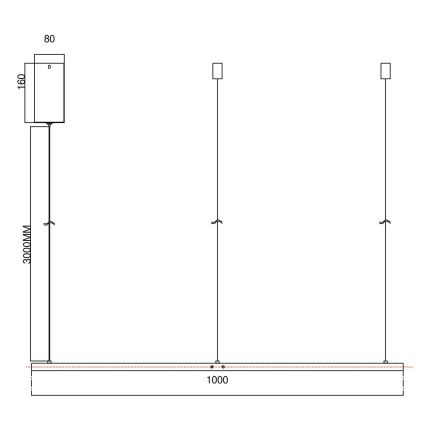 Ondaluce - LED Stmívatelný lustr na lanku SOEL LED/47W/230V pr. 100 cm zlatá