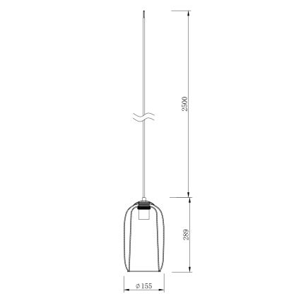 Ondaluce - Lustr na lanku BONNIE 1xE27/15W/230V pr. 15,5 cm černá/kouřová béžová