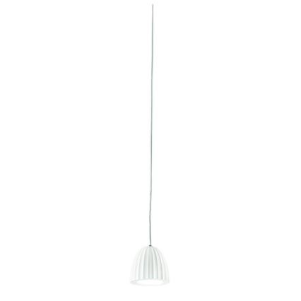 Ondaluce - Lustr na lanku CONCRETE 1xGU10/7,5W/230V pr. 10,5 cm beton/bílá