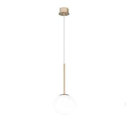 Ondaluce - Lustr na lanku JEWEL 1xE14/10W/230V pr. 17 cm zlatá/bílá