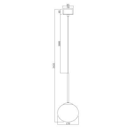 Ondaluce - Lustr na lanku JEWEL 1xE14/10W/230V pr. 17 cm zlatá/bílá