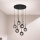 Ondaluce - Lustr na lanku JEWEL 8xE14/10W/230V pr. 70 cm černá/kouřová černá