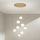 Ondaluce - Lustr na lanku JEWEL 8xE14/10W/230V pr. 70 cm zlatá/bílá