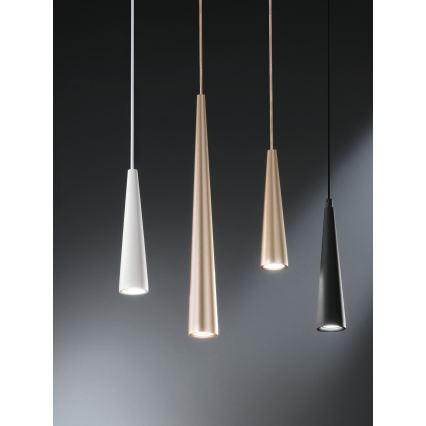 Ondaluce - Lustr na lanku NOA 1xGU10/20W/230V pr. 5,5 cm zlatá