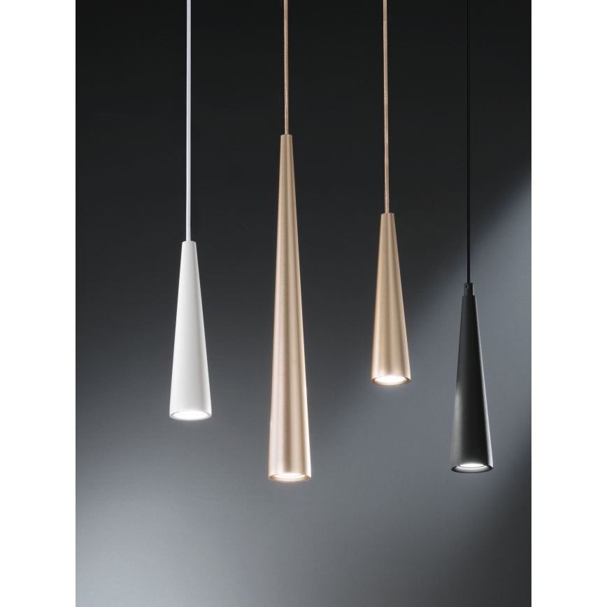 Ondaluce - Lustr na lanku NOA 1xGU10/20W/230V pr. 5,5 cm zlatá