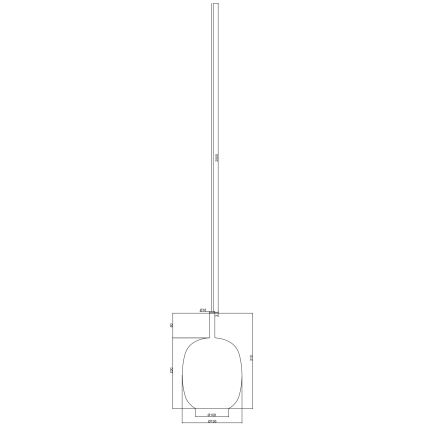 Ondaluce - Lustr na lanku THELMA 1xE27/15W/230V pr. 19,5 cm zlatá/čirá