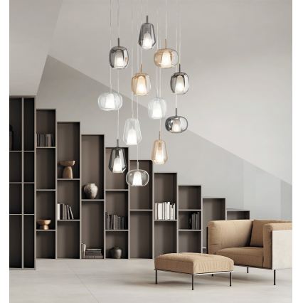 Ondaluce - Lustr na lanku THELMA 3xE27/15W/230V čirá