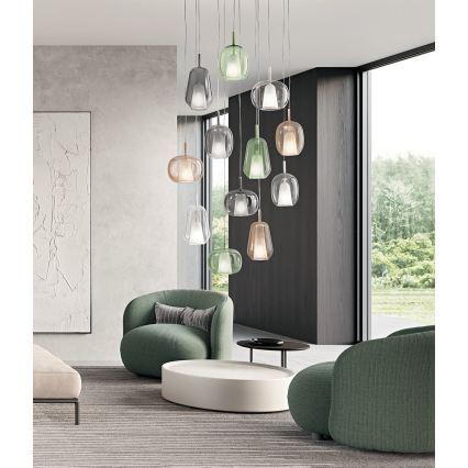 Ondaluce - Lustr na lanku THELMA 3xE27/15W/230V čirá