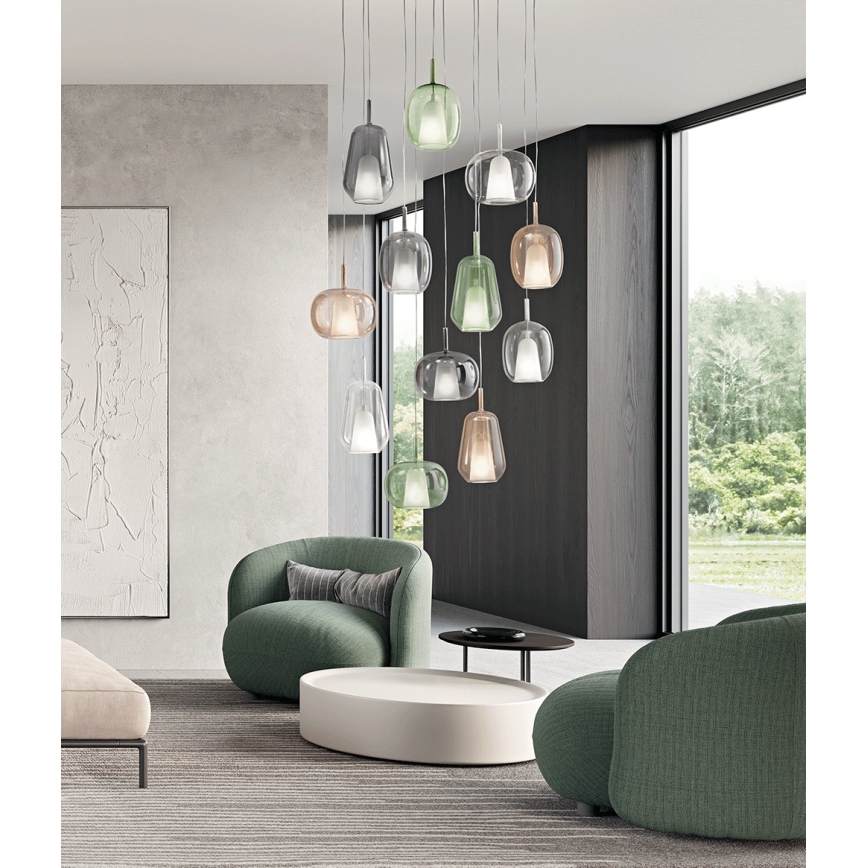 Ondaluce - Lustr na lanku THELMA 3xE27/15W/230V čirá