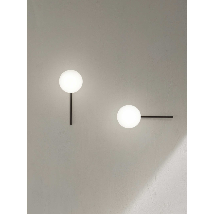 Ondaluce - Nástěnné svítidlo JEWEL 1xE14/10W/230V kouřová černá