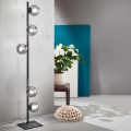Ondaluce - Stojací lampa MONILE 5xE14/10W/230V 170 cm černá/kouřová černá