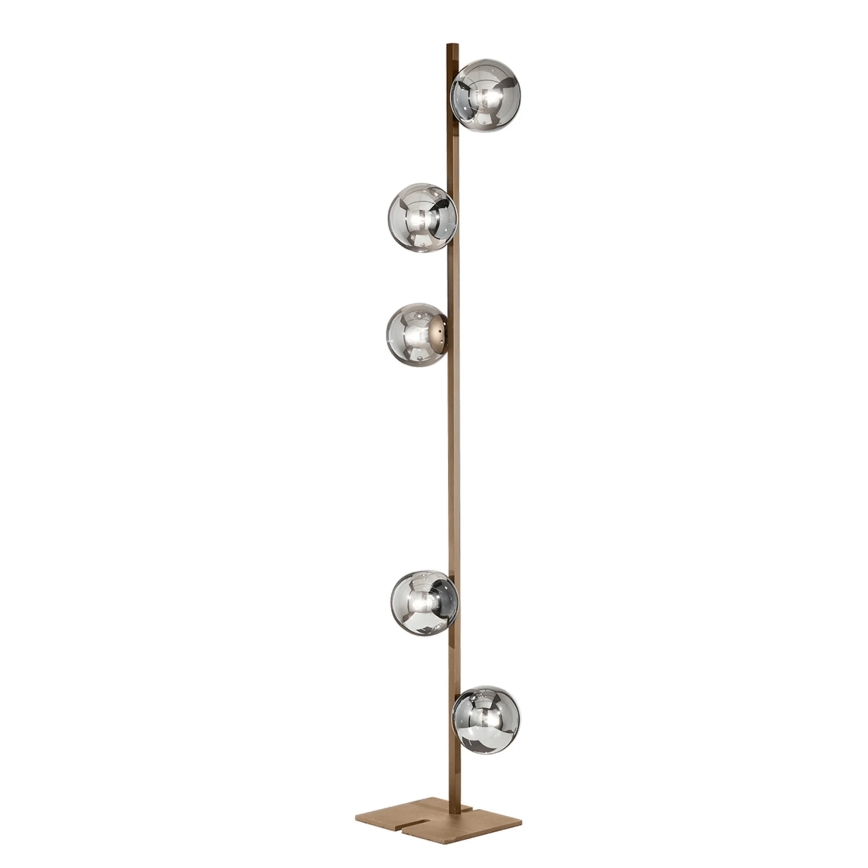 Ondaluce - Stojací lampa MONILE 5xE14/10W/230V 170 cm zlatá/bílá