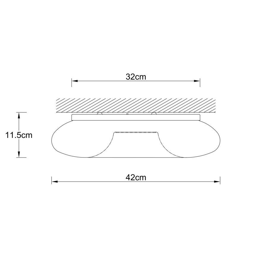 Ondaluce - Stropní svítidlo DODI 3xE27/15W/230V pr. 42 cm bílá