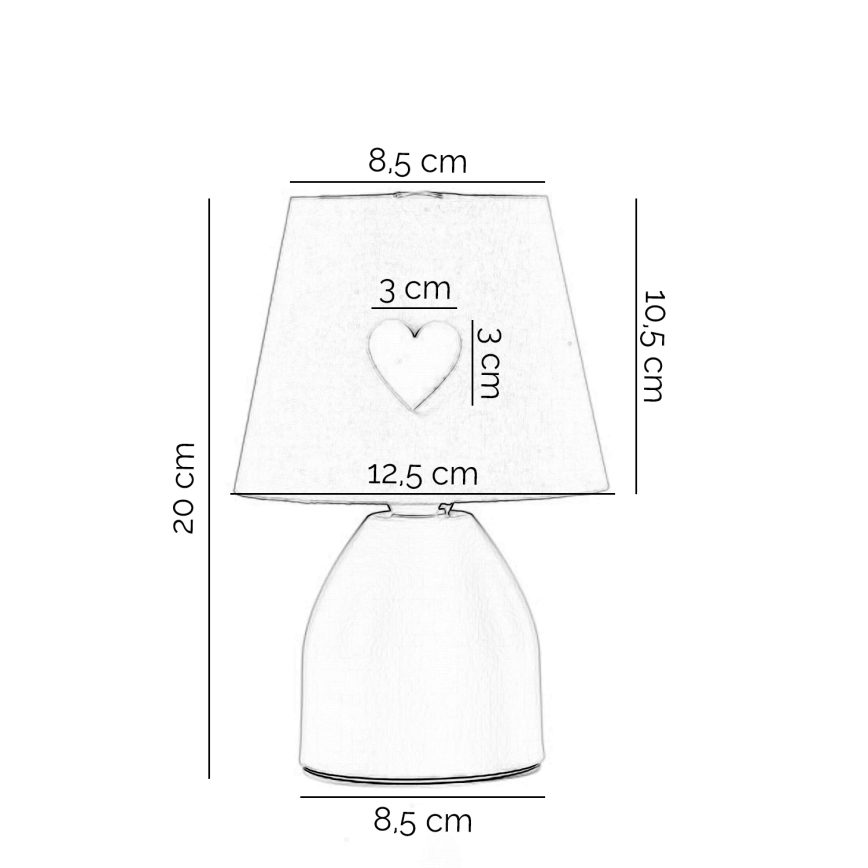 ONLI - Děstká lampička TITTA 1xE14/6W/230V 20 cm bílá