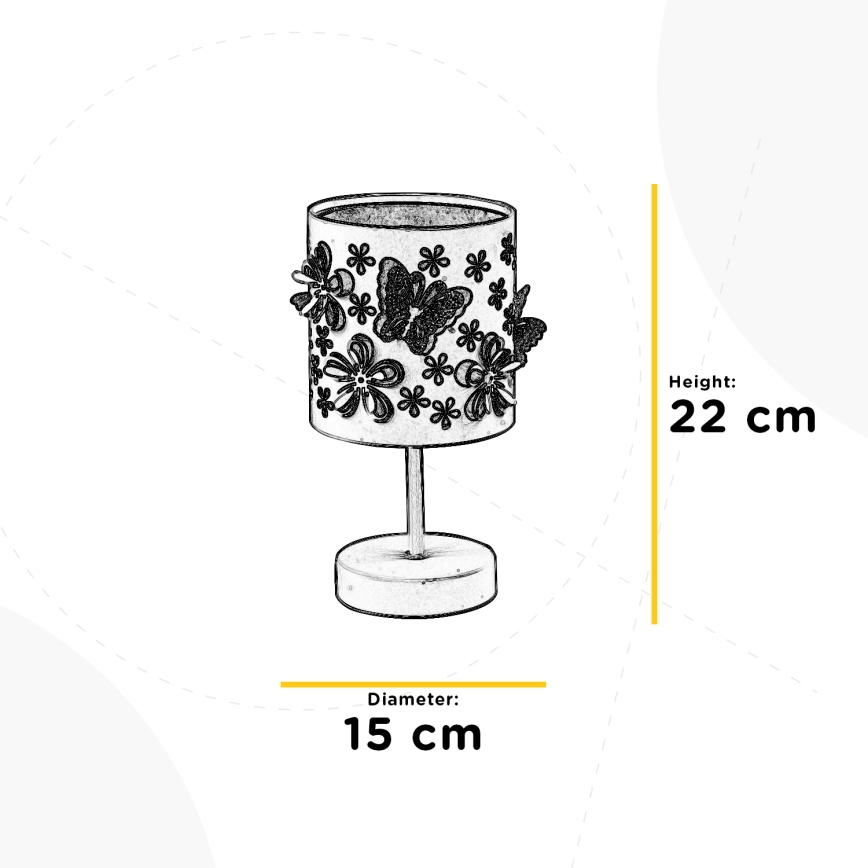 ONLI - Dětská lampička TITILLA 1xE14/6W/230V 22 cm fialová/bílá