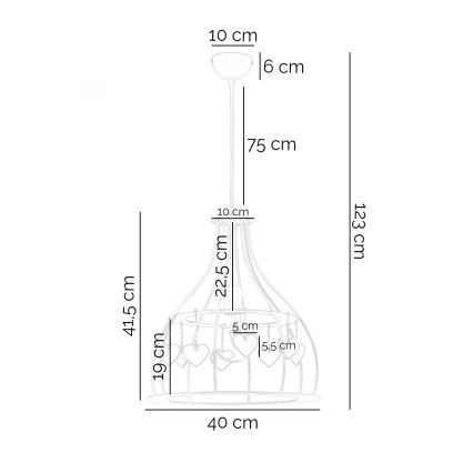 ONLI - Dětský lustr TITTA 1xE27/22W/230V růžová