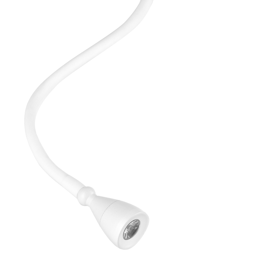 ONLI - LED Flexibilní lampička s policí a USB nabíjením PLAK LED/5W/230V bílá