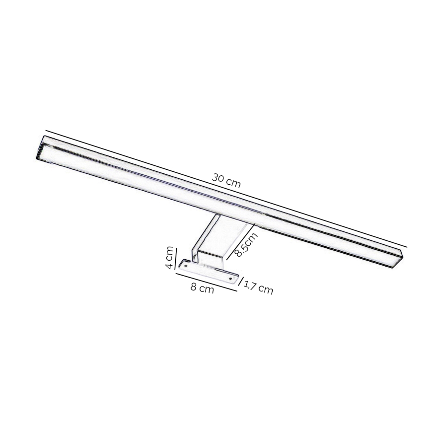 ONLI - LED Koupelnové osvětlení zrcadla NEMO LED/4,5W/230V 4000K 30 cm IP44 lesklý chrom