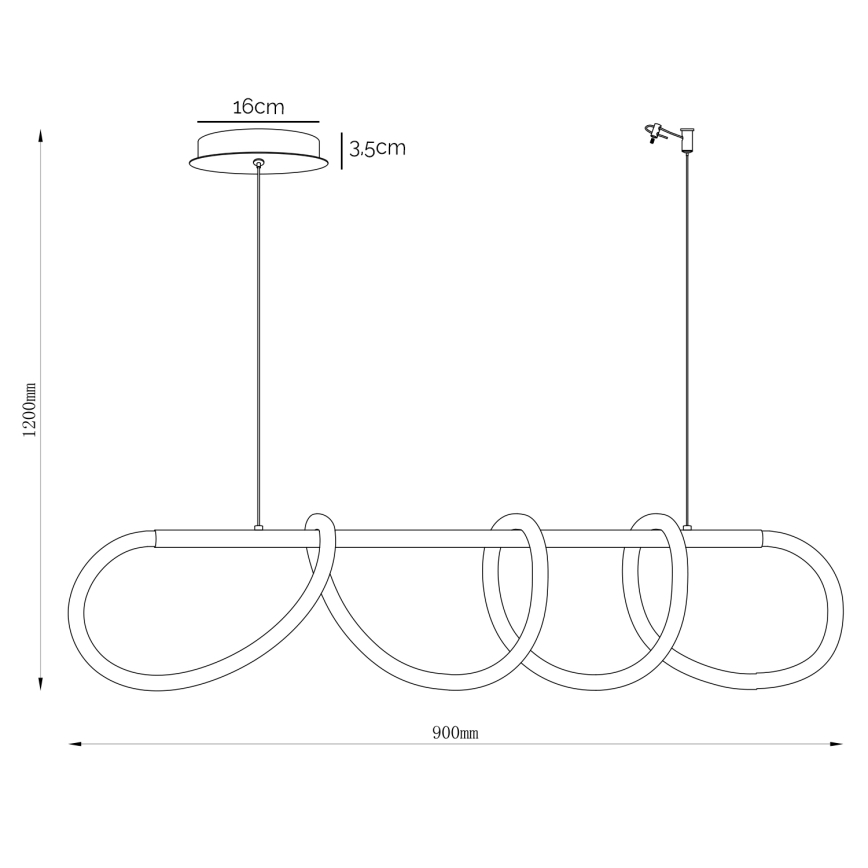 ONLI - LED Lustr na lanku AMANDA LED/40W/230V 4500K matný chrom