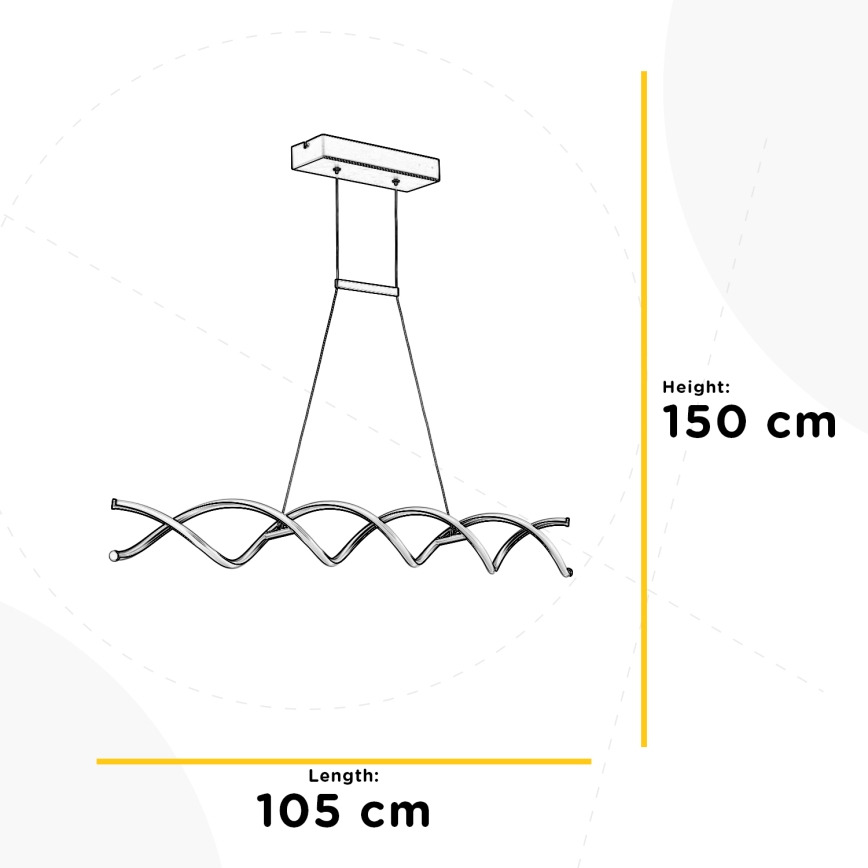 ONLI - LED Lustr na lanku DNA LED/24W/230V 4000K stříbrná