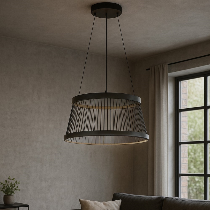 ONLI - LED Lustr na lanku MATE LED/40W/230V 4000K černá