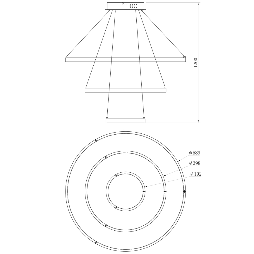 ONLI - LED Lustr na lanku NOELIA LED/40W/230V zlatá