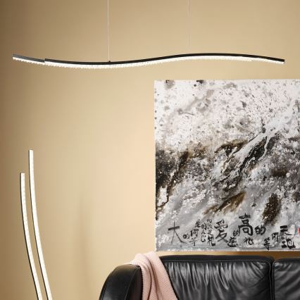 ONLI - LED Lustr na lanku ONDA LED/30W/230V 4000K černá