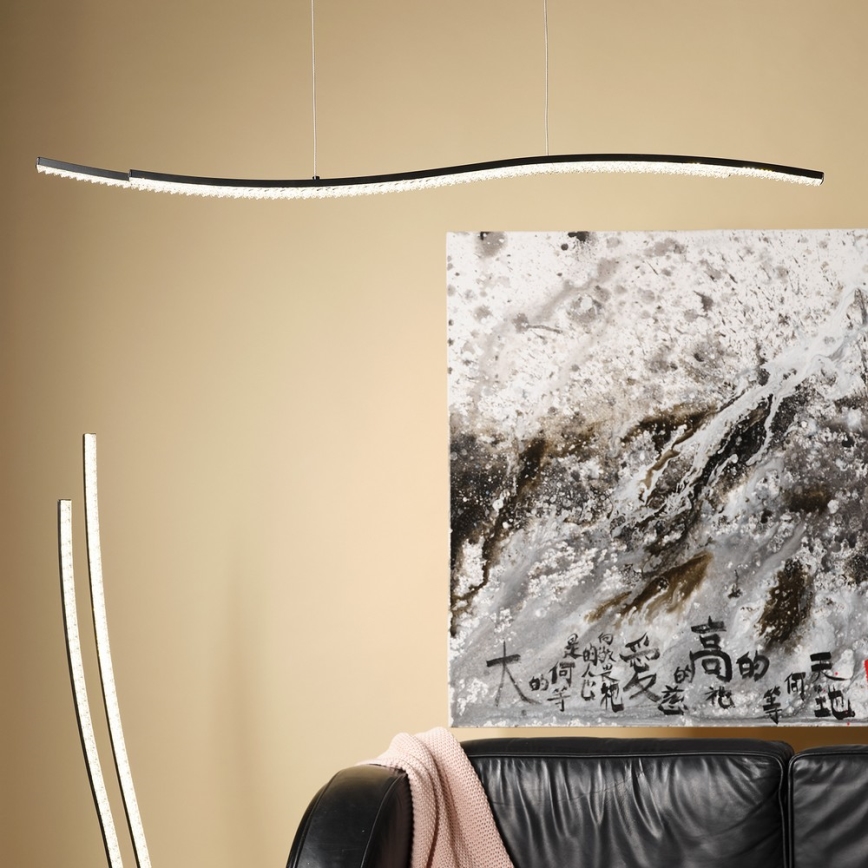 ONLI - LED Lustr na lanku ONDA LED/30W/230V 4000K černá