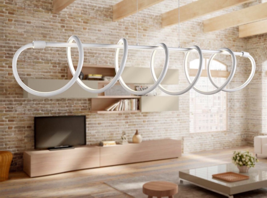 ONLI - LED Lustr na lanku SPIRALE LED/72W/230V 3000K bílá