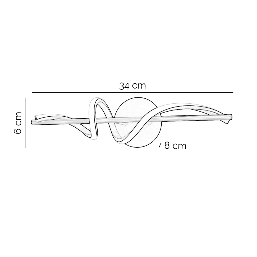 ONLI - LED Nástěnné svítidlo TWIST LED/25W/230V 4000K černá