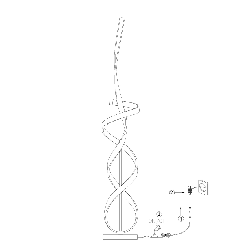 ONLI - LED Stojací lampa KIRA LED/31W/230V 4000K zlatá