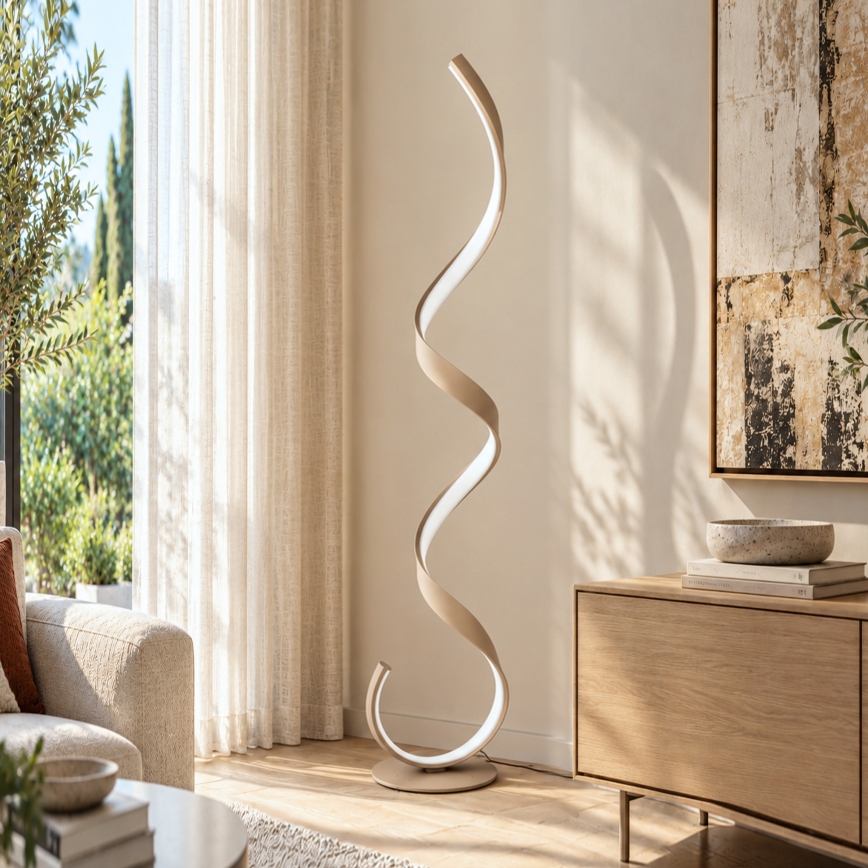 ONLI - LED Stojací lampa MATISSE LED/30W/230V béžová