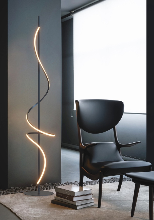 ONLI - LED Stojací lampa TWIST LED/24W/230V 4000K černá