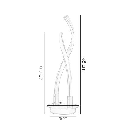 ONLI - LED Stolní lampa DAFNE LED/12W/230V 4000K 48 cm černá