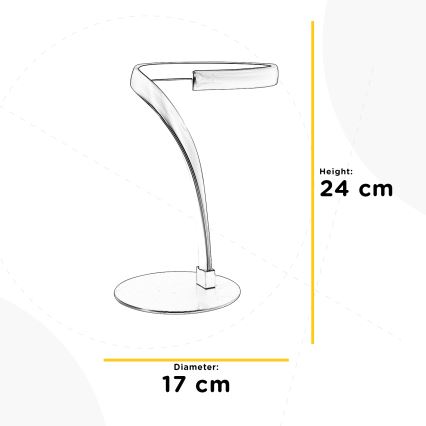 ONLI - LED Stolní lampa INFINITY LED/12W/230V 4500K 24 cm matný chrom