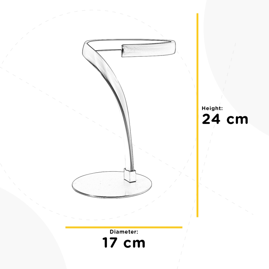 ONLI - LED Stolní lampa INFINITY LED/12W/230V 4500K 24 cm matný chrom
