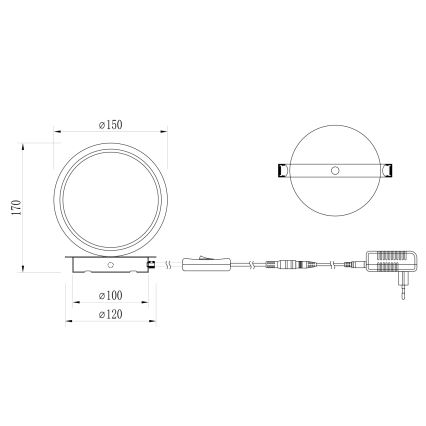 ONLI - LED Stolní lampa NOELIA LED/4W/230V 17 cm zlatá