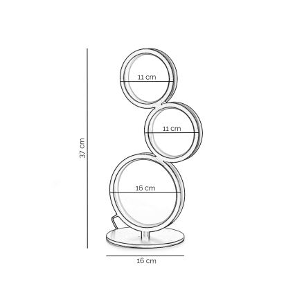 ONLI - LED Stolní lampa RINGS LED/17W/230V 4000K 37 cm černá