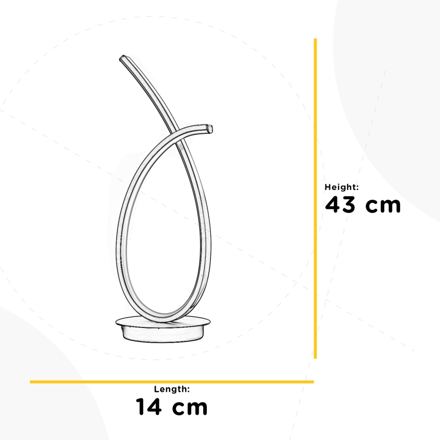 ONLI - LED Stolní lampa SIGN LED/12W/230V 4000K 43 cm zlatá