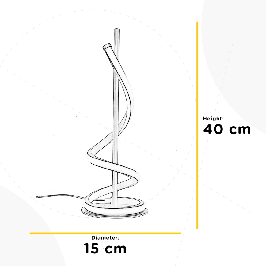 ONLI - LED Stolní lampa TWIST LED/12W/230V 4000K 40 cm černá