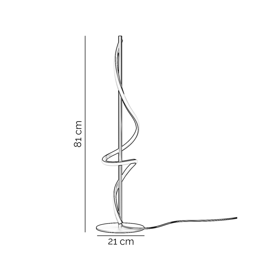 ONLI - LED Stolní lampa TWIST LED/16W/230V 4000K 81 cm černá
