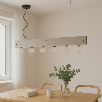 ONLI - Lustr na lanku ARGO 6xE27/22W/230V šedá